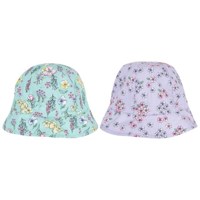Cappello Reversibile | Chicco Cappello reversibile Chicco per bambina in popeline di cotone, fantasia floreale verde su entrambi i lati, ideale per primavera/estate. | Chicco