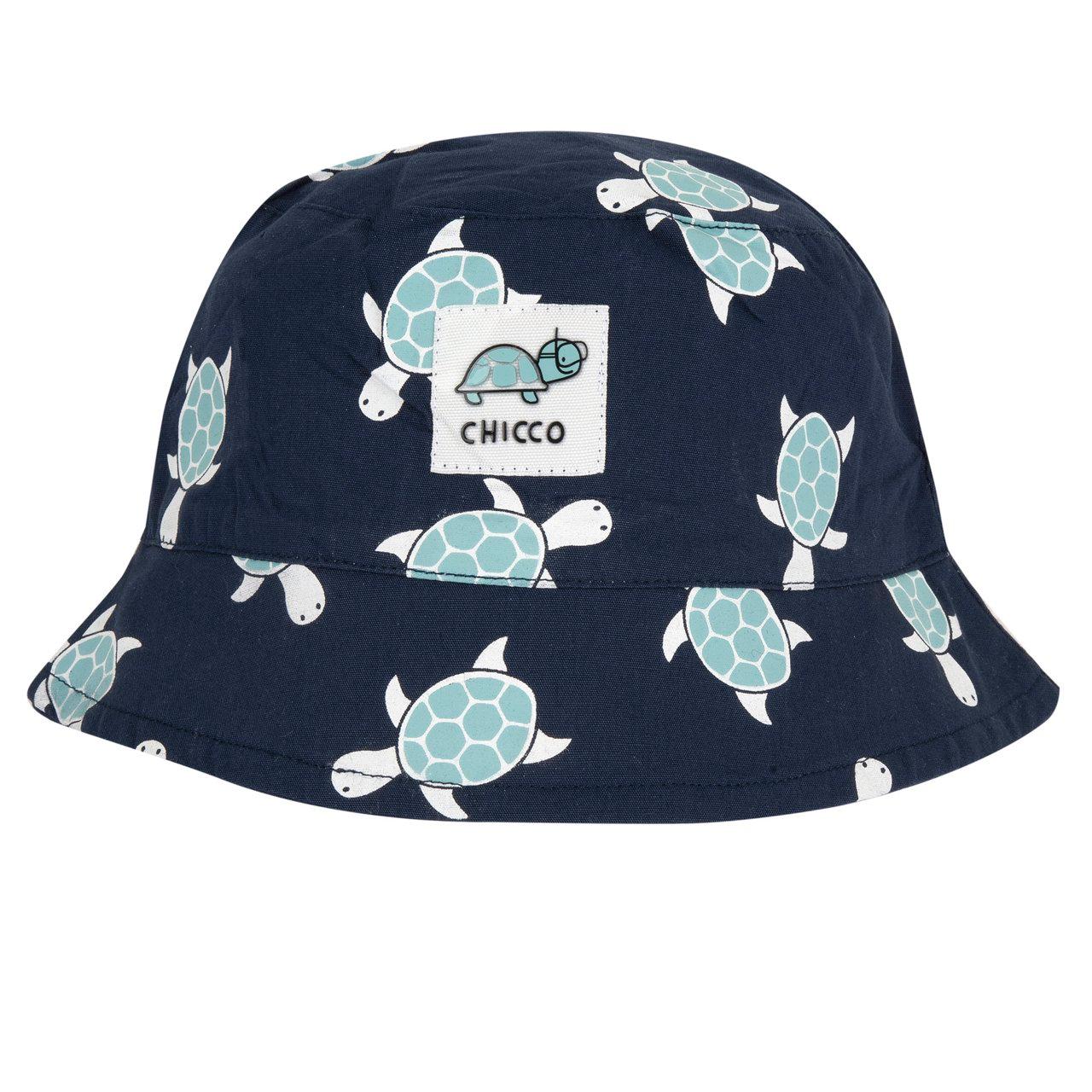Cappello Modello Pescatore | Chicco Cappello pescatore Chicco bianco in popeline di cotone con stampa fantasia righe e granchietti, ideale per bambino primavera/estate. | Chicco