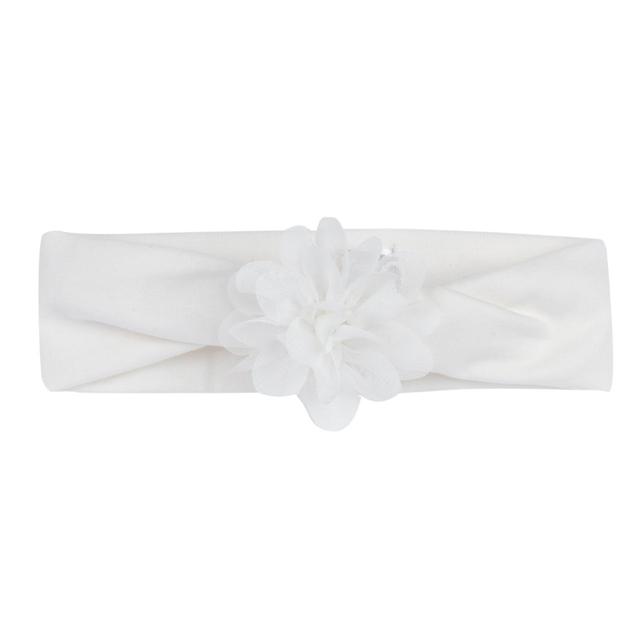 Fascetta | Chicco Fascetta Chicco bianca in jersey elasticizzato per bambina con applicazione a fiore in organza, ideale per primavera/estate. | Chicco