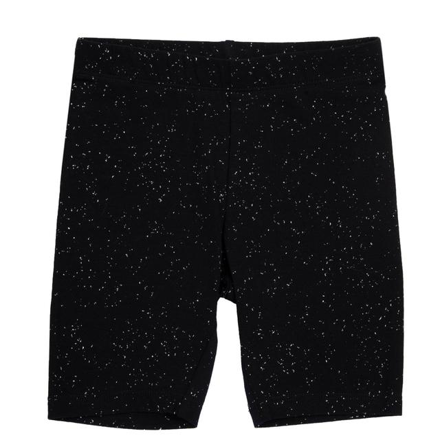 Pantaloni Corti Modello Ciclista Stampati | Chicco Pantaloni corti ciclista neri stampati per bambina, in jersey elasticizzato con vita comoda e stampa spray lucida. | Chicco