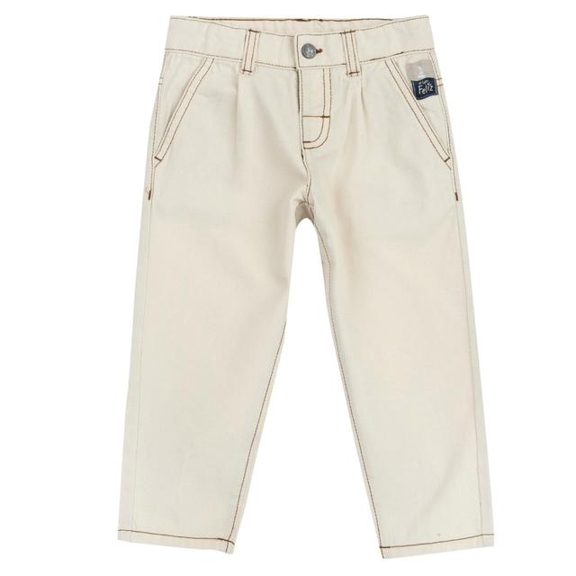 Pantaloni Lunghi Balloon Fit | Chicco Pantaloni lunghi bianchi Chicco effetto denim per bambino, con vita elasticizzata regolabile e vestibilità balloon fit, ideali per la primavera/estate. | Chicco