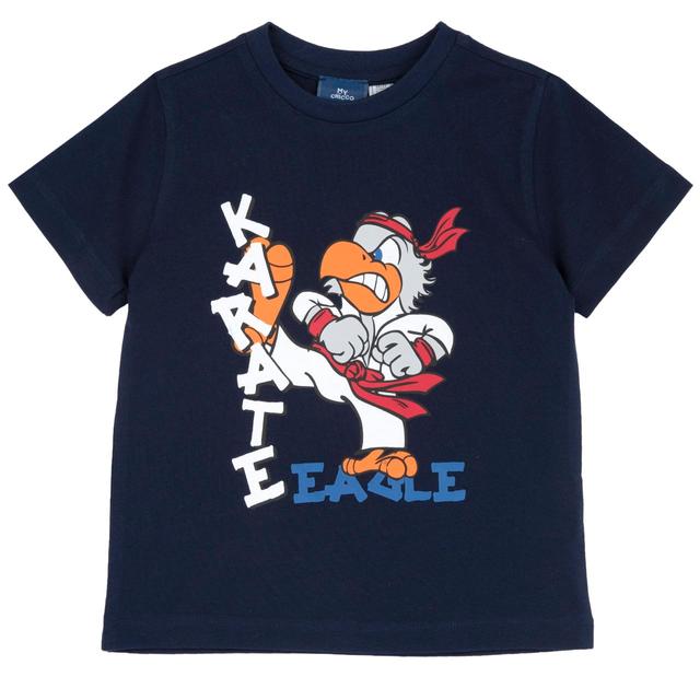 Maglietta Manica Corta | Chicco Maglietta a manica corta bianca in morbido jersey di cotone sostenibile per bambino, con simpatica stampa e bottoni automatici sulla spalla. | Chicco