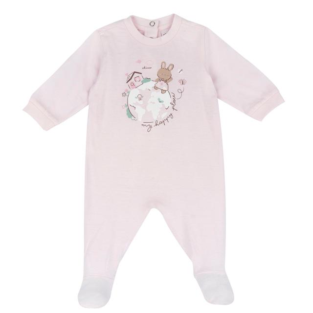 Tutina Girocollo Aperta Dietro | Chicco Tutina girocollo rosa in cotone sostenibile Chicco per bambina, con apertura posteriore a bottoni automatici, ideale per primavera/estate. | Chicco