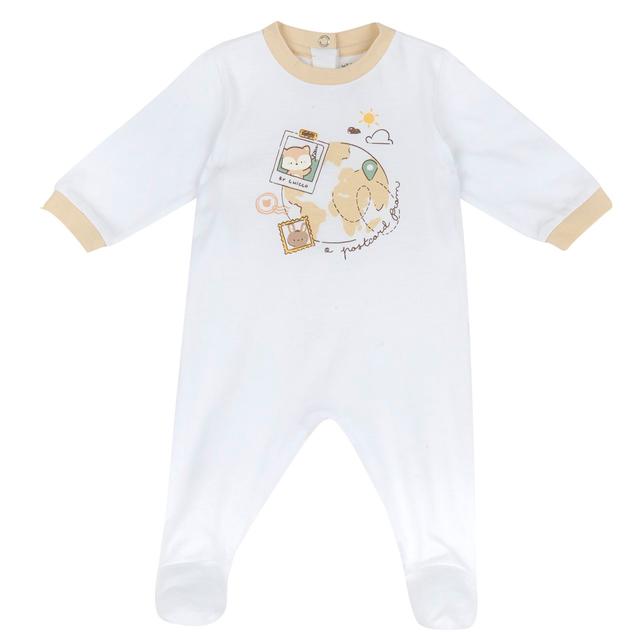 Tutina Girocollo Aperta Dietro | Chicco Tutina girocollo rosa in cotone sostenibile Chicco per bambina, con apertura posteriore a bottoni automatici, ideale per primavera/estate. | Chicco