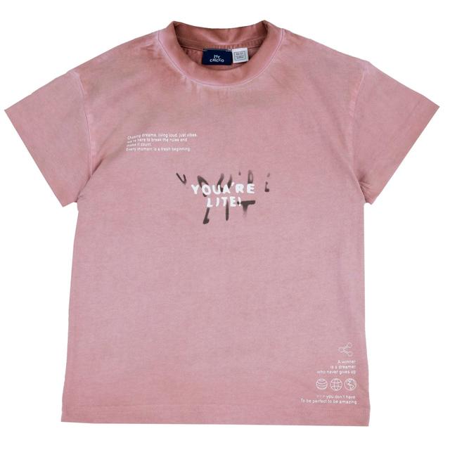 Maglietta Manica Corta | Chicco Maglietta a manica corta rosa in jersey di cotone sostenibile per bambina Chicco, con apertura sulla spalla e bottoni automatici. | Chicco