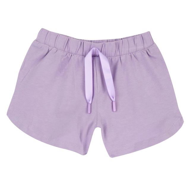 Pantaloni Corti | Chicco Pantaloni corti viola in jersey elasticizzato per bambina Chicco, con vita elasticizzata e cordino in satin, ideali per la primavera/estate. | Chicco