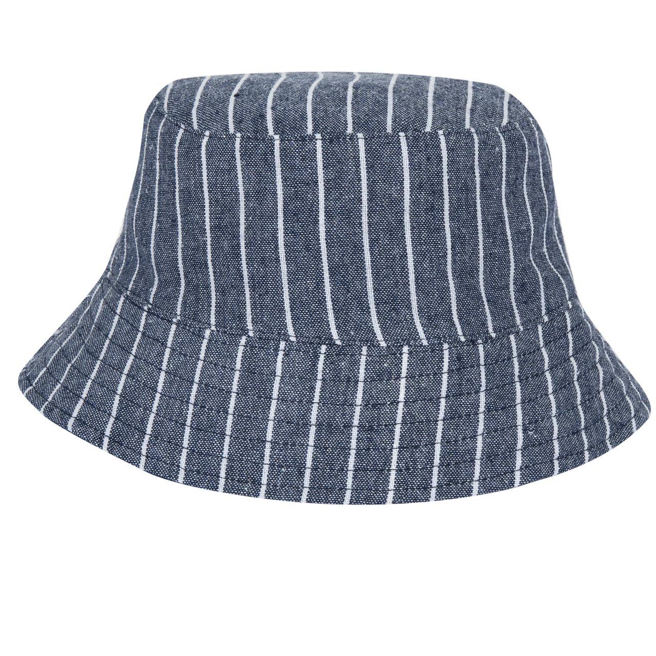Cappello Reversibile | Chicco Cappello reversibile Chicco in chambray leggero per bambino, con un lato a righe grigie e l'altro écru tinta unita, ideale per primavera/estate. | Chicco