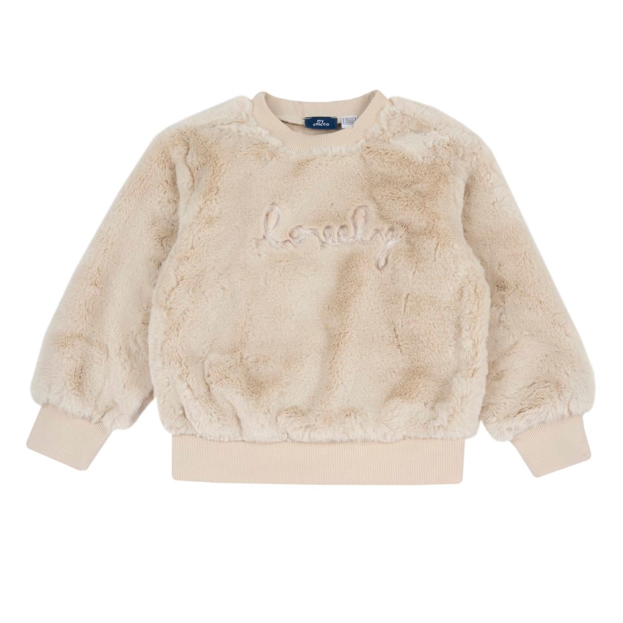 Felpa Girocollo | Chicco Felpa girocollo Chicco viola per bambina, in 100% poliestere, con cuore applicato in paillettes e finiture a costina elasticizzata. | Chicco