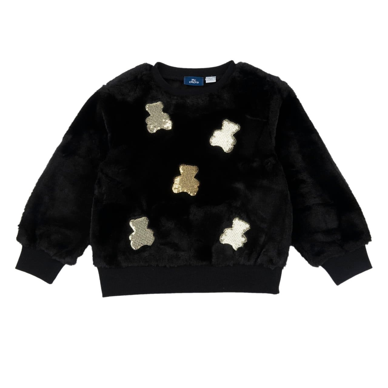 Felpa Girocollo | Chicco Felpa girocollo Chicco viola per bambina, in 100% poliestere, con cuore applicato in paillettes e finiture a costina elasticizzata. | Chicco