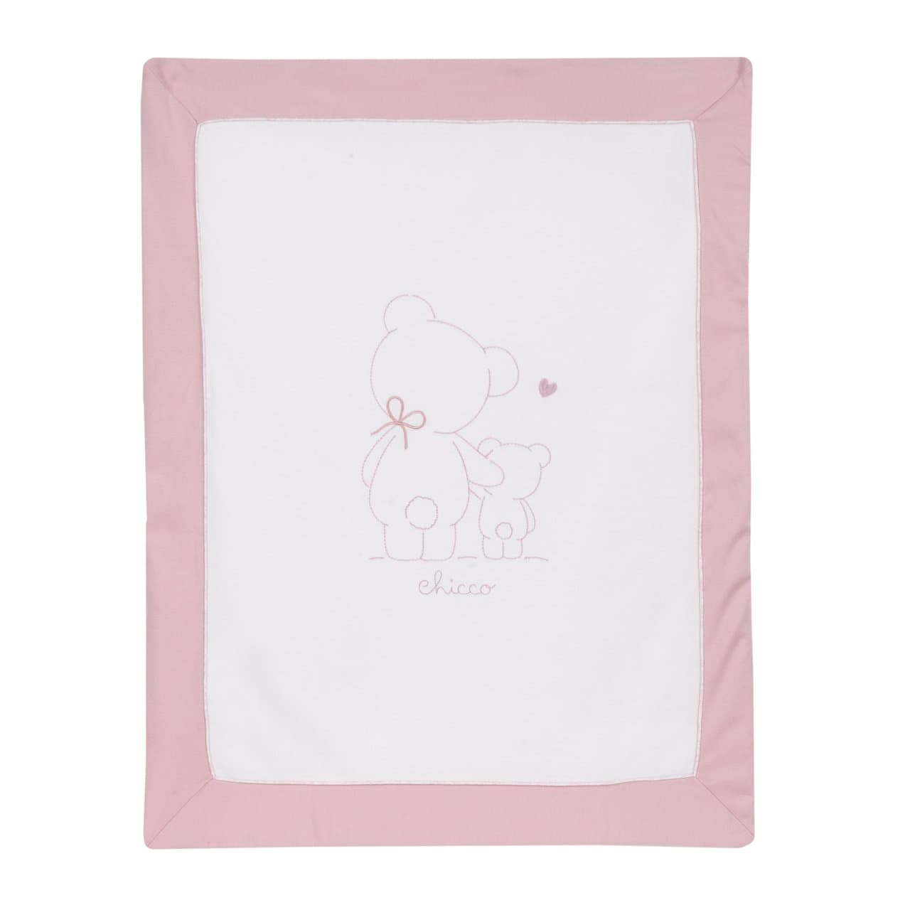 Coperta Carrozzina Sfoderabile | Chicco Coperta carrozzina sfoderabile Chicco in ciniglia rosa per bambina, con grafica ricamata, ideale per autunno/inverno. | Chicco