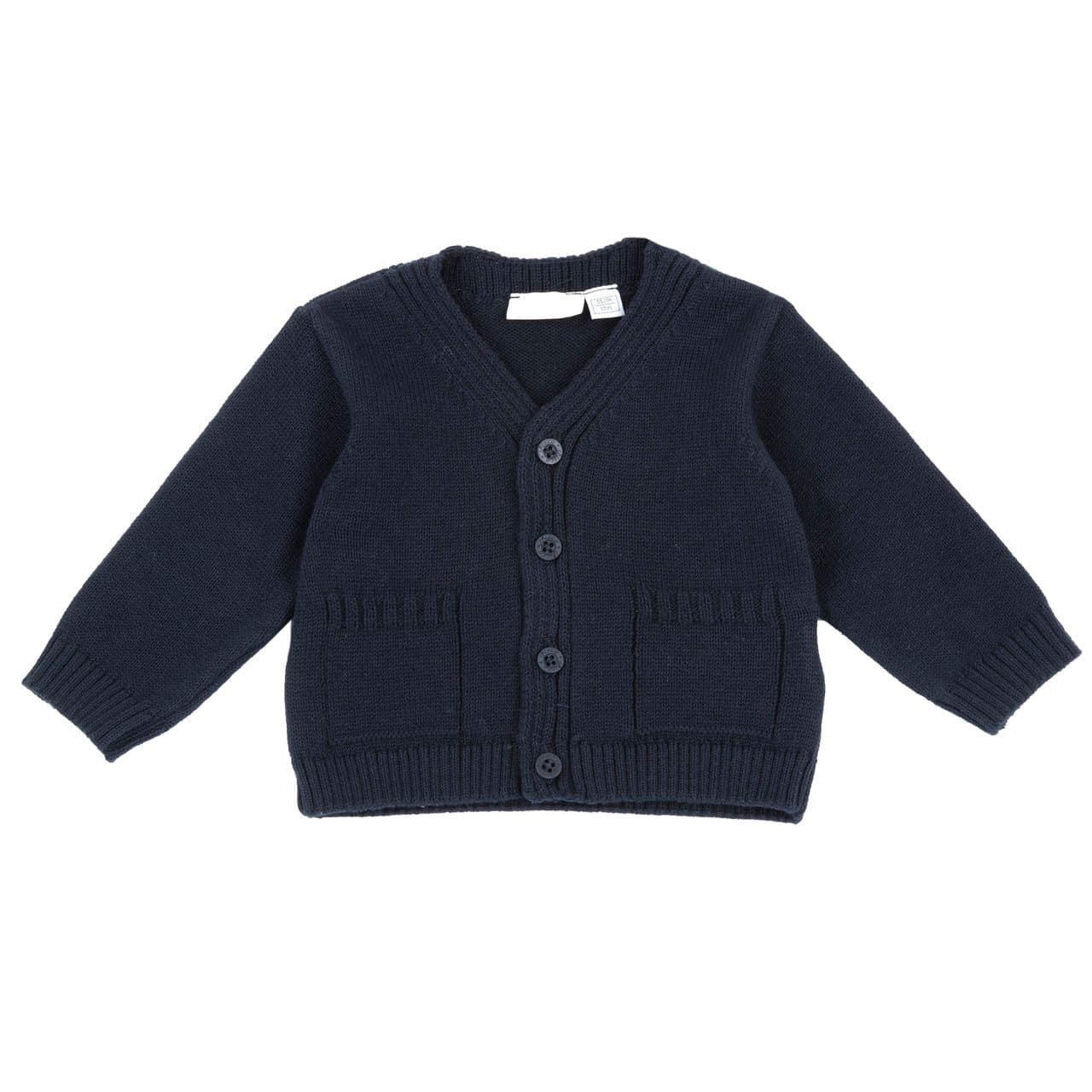 Cardigan In Maglia | Chicco Cardigan in maglia Chicco blu per bambino, con tasche applicate, realizzato in misto cotone e lana, ideale per l'autunno/inverno. | Chicco