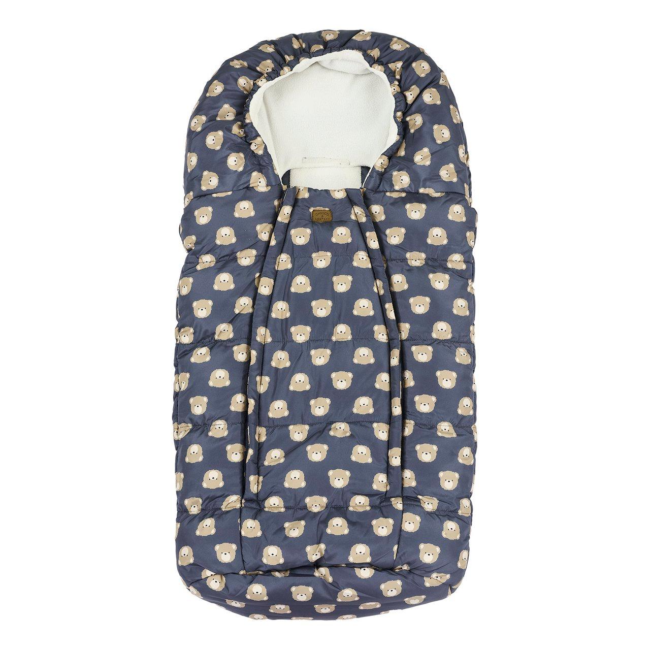 Sacco Invernale Imbottito | Chicco Sacco invernale imbottito Chicco blu con stampa orsetti, fodera in pile e imbottitura Sorona DuPont, ideale per neonati fino a 62 cm. | Chicco