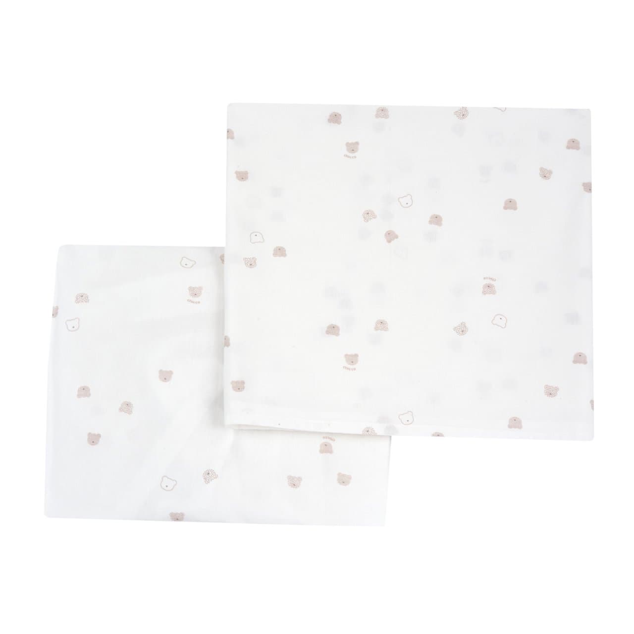 Set Lenzuola | Chicco Set lenzuola Chicco unisex beige in popeline di cotone per culla co-sleeping, con stampa orsetti, ideale per autunno/inverno. | Chicco