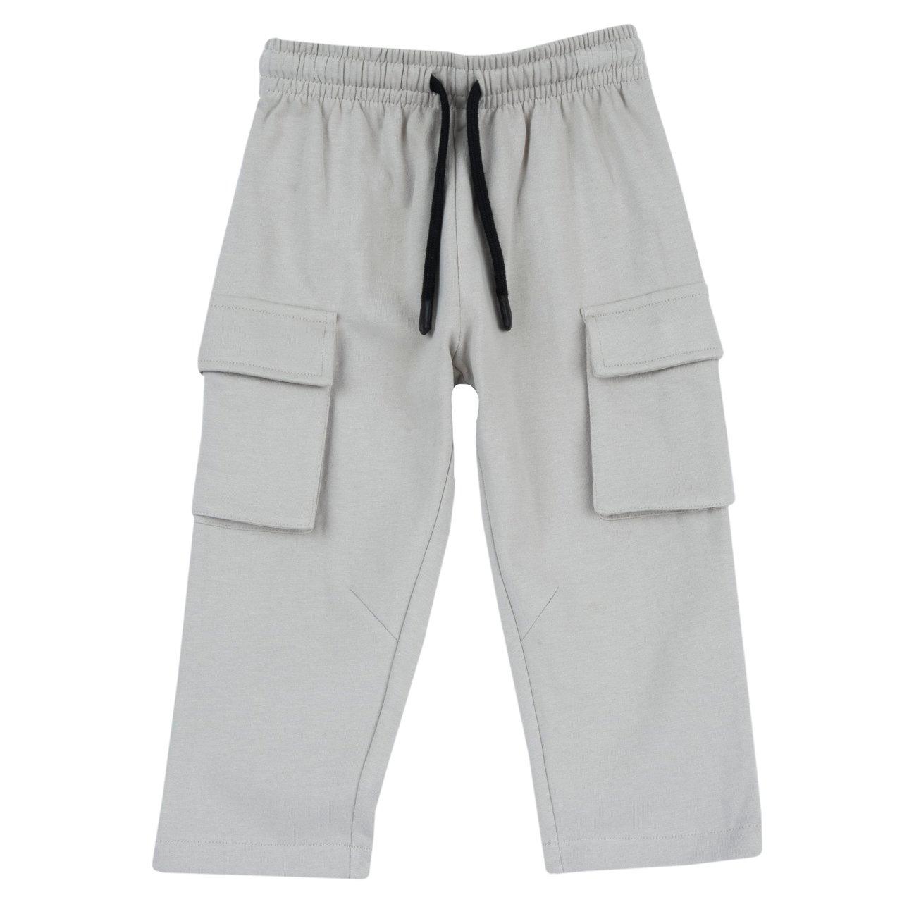 Pantaloni Lunghi | Chicco Pantaloni jogger Chicco grigi in felpa garzata per bambino, con vestibilità cargo e ampie tasche laterali, ideali per l'autunno/inverno. | Chicco