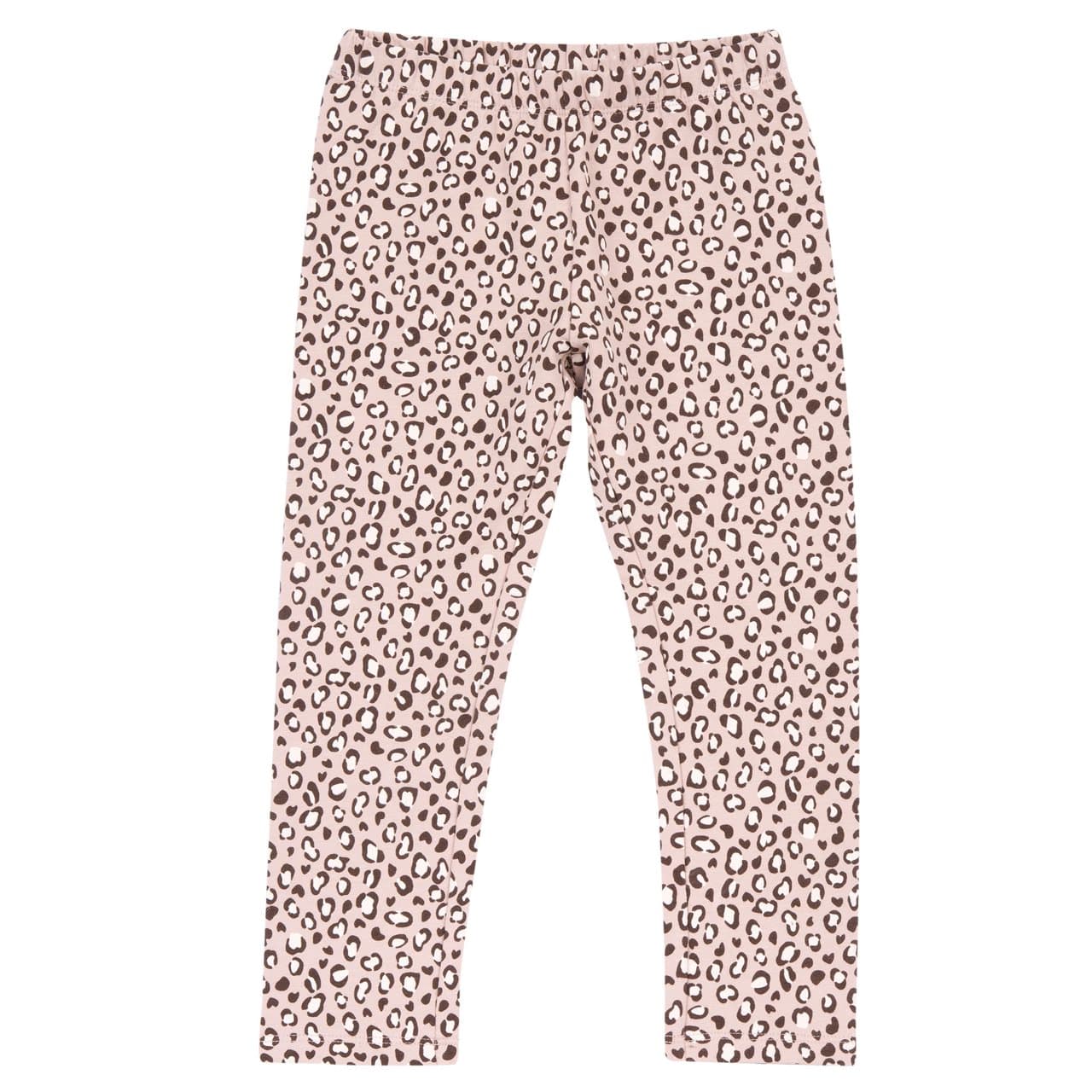 Leggings Fantasia | Chicco Leggings lunghi rosa Chicco da bambina con stampa maculata, in felpa di cotone elasticizzata, ideali per l'autunno/inverno. | Chicco