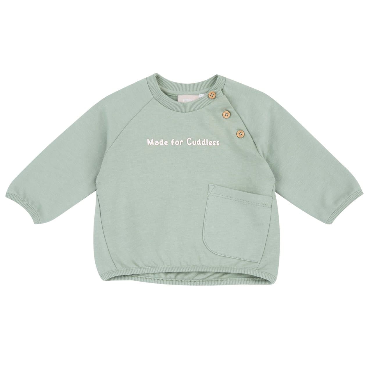 Felpa Girocollo | Chicco Felpa girocollo Chicco azzurra in felpa garzata con grafica stampata in rilievo e bottoncini effetto legno sulla spalla per facilitare la vestibilità. | Chicco