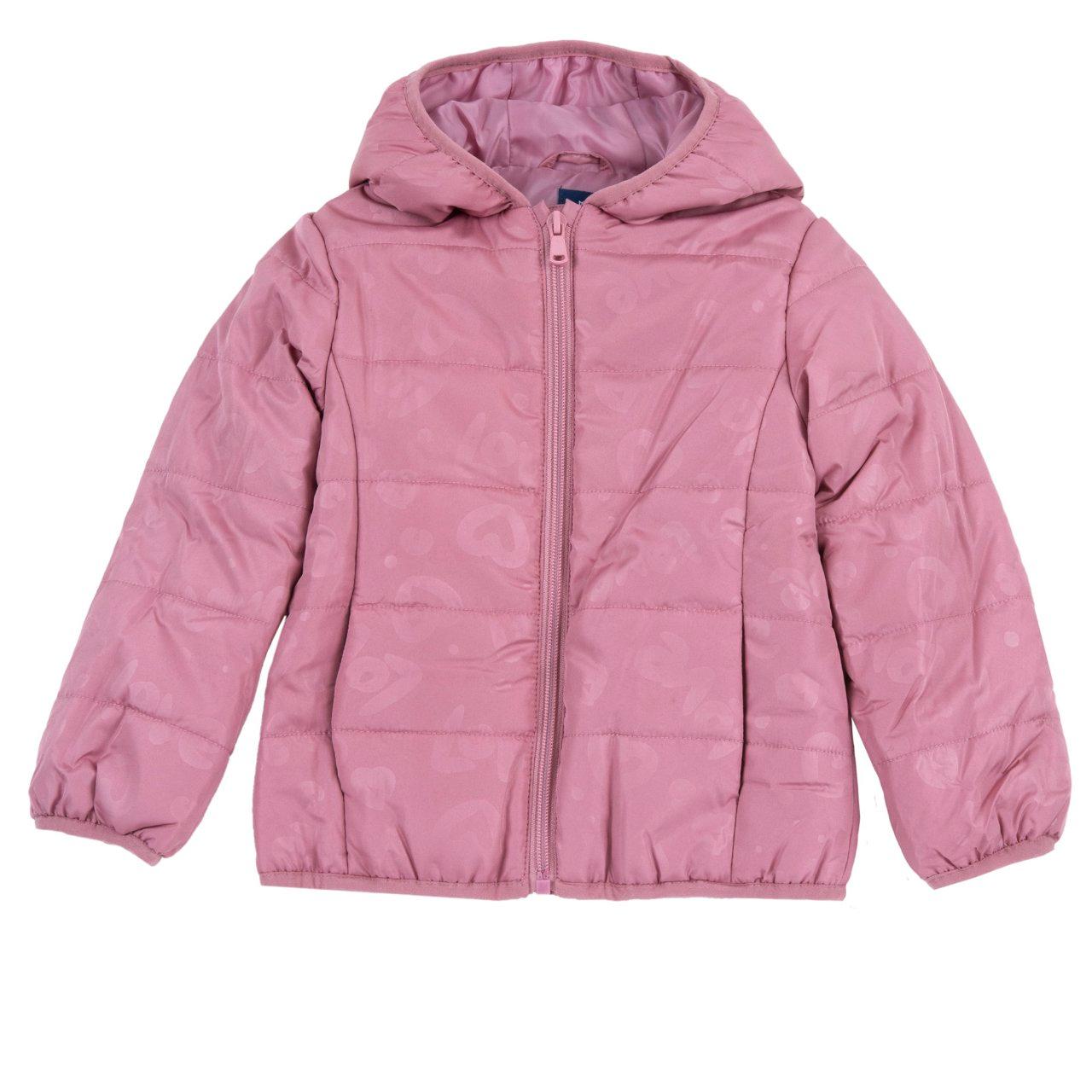 Giubbino Fantasia Imbottito Con Cappuccio | Chicco Giubbino invernale imbottito da bambina Chicco rosa con stampa fantasia effetto goccia e cappuccio, ideale per l'autunno/inverno. | Chicco