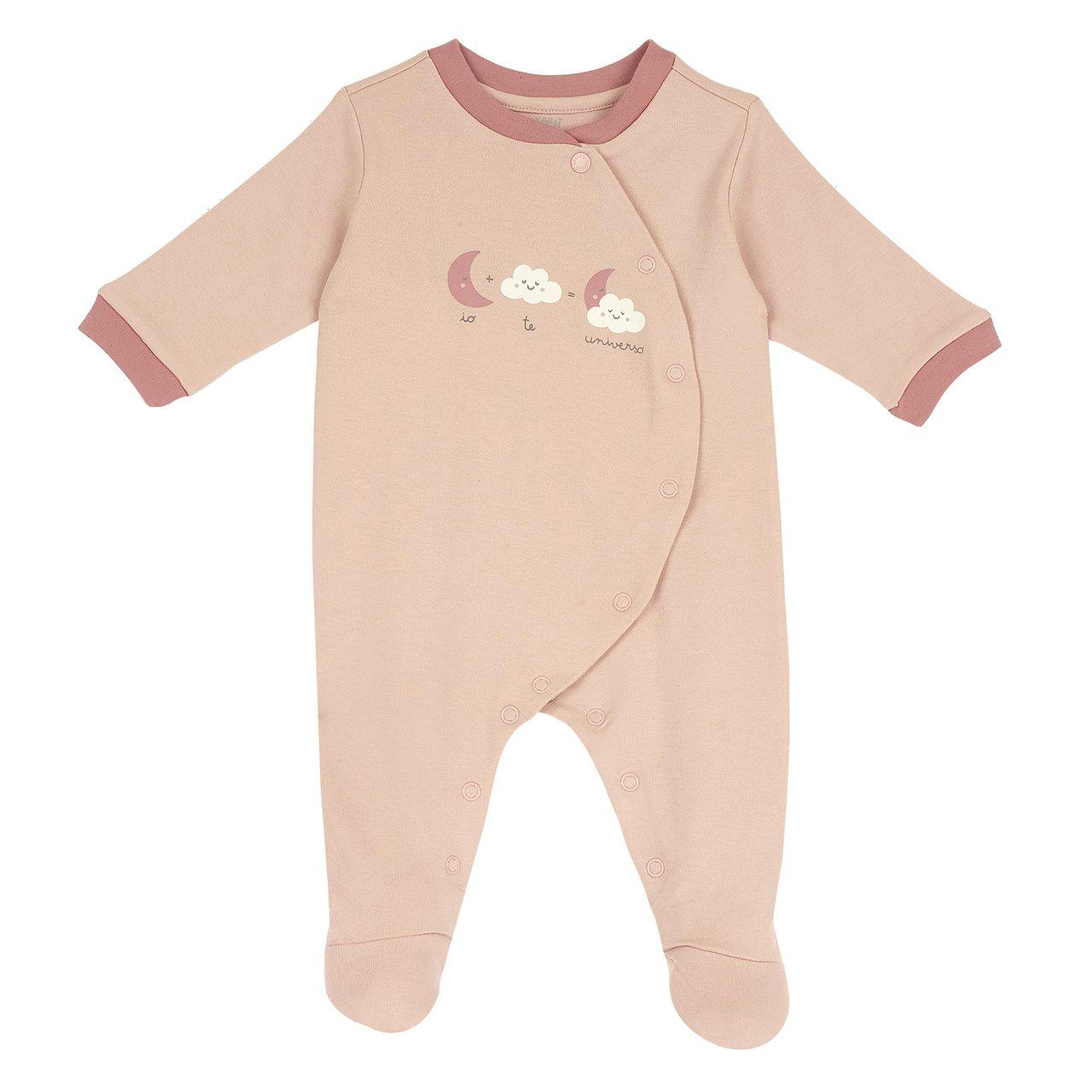 Tutina Aperta Davanti | Chicco Tutina aperta davanti Chicco rosa in interlock per bambina, con grafica stampata e chiusura a bottoni automatici, piedini antiscivolo dalla taglia 12 mesi. | Chicco
