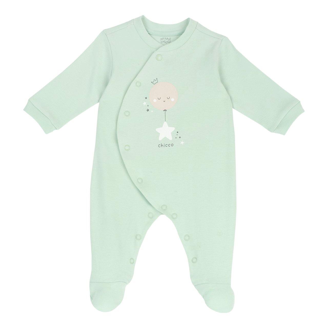 Tutina Aperta Davanti | Chicco Tutina aperta davanti Chicco rosa in interlock per bambina, con grafica stampata e chiusura a bottoni automatici, piedini antiscivolo dalla taglia 12 mesi. | Chicco