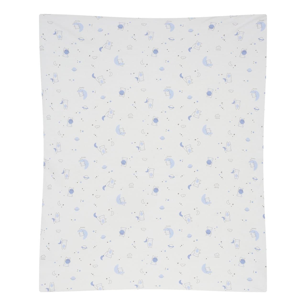 Coperta Carrozzina | Chicco Coperta carrozzina Chicco bianca in tessuto interlock con stampa fantasia, misura 80x64 cm, ideale per neonata autunno/inverno e corredino. | Chicco