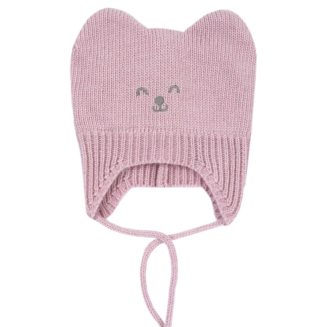 Cappello In Maglia | Chicco Cappello in maglia misto lana Chicco rosa per bambina, con fodera in cotone e ricamo musetto, ideale per autunno/inverno. | Chicco