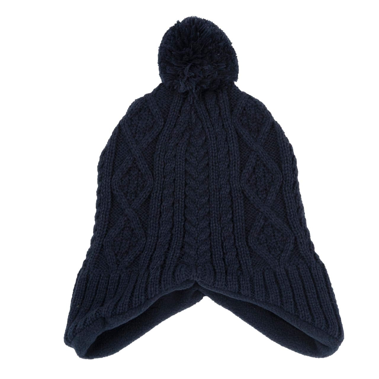 Cappello In Stile Peruviano | Chicco Cappello peruviano Chicco da bambino in maglia blu con lavorazione a trecce, paraorecchie e pompon centrale, ideale per autunno/inverno. | Chicco
