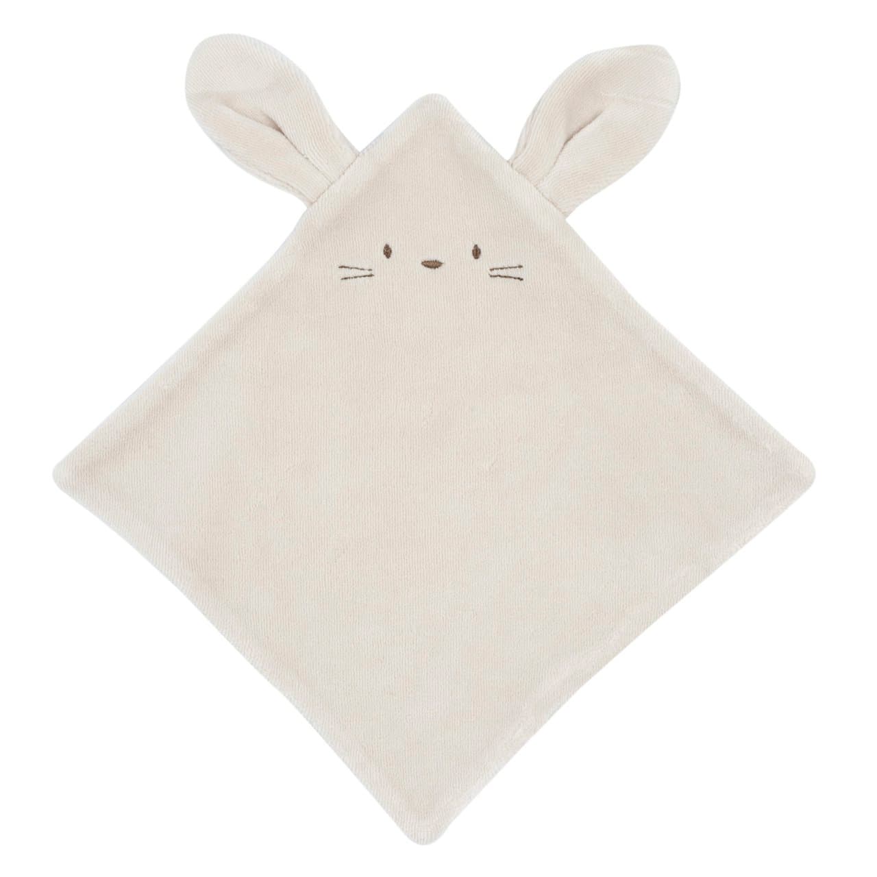 Fazzoletto Doudou | Chicco Telo in ciniglia bianco a forma di coniglietto Chicco per neonati e bambini, misura 20x20 cm, con grafica ricamata e certificazione Oeko-Tex. | Chicco
