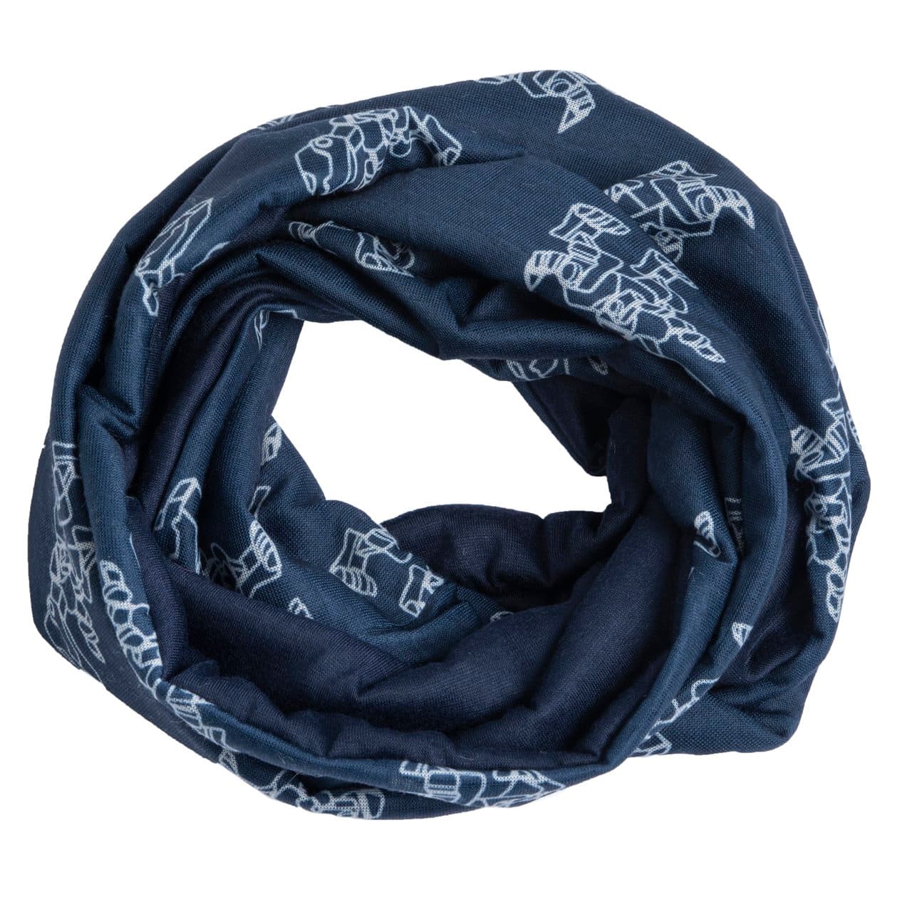 Scaldacollo Ad Anello Doppio | Chicco Scaldacollo ad anello doppio Chicco per bambina, reversibile con cuoricini multicolor su azzurro e lato fucsia tinta unita, ideale per autunno/inverno. | Chicco