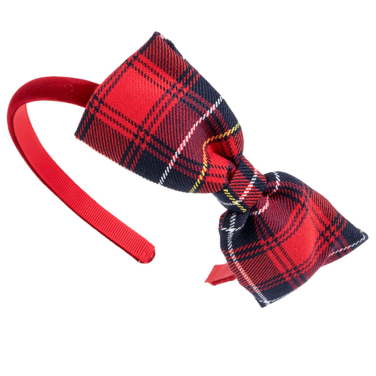 Cerchietto Con Fiocco Laterale | Chicco Cerchietto Chicco per bambina con fiocco laterale, rivestito in tessuto scozzese rosso e blu, ideale per l'autunno/inverno. | Chicco