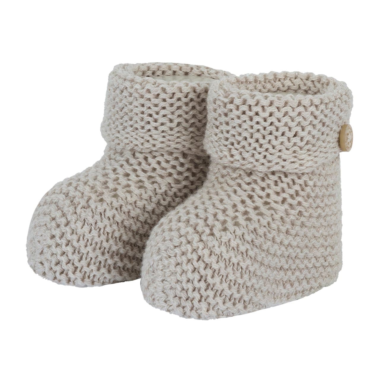 Babbucce | Chicco Babbucce unisex Chicco marroni in cotone mano calda, con bottoncini decorativi effetto legno, misura unica 8 cm, ideali per autunno/inverno. | Chicco