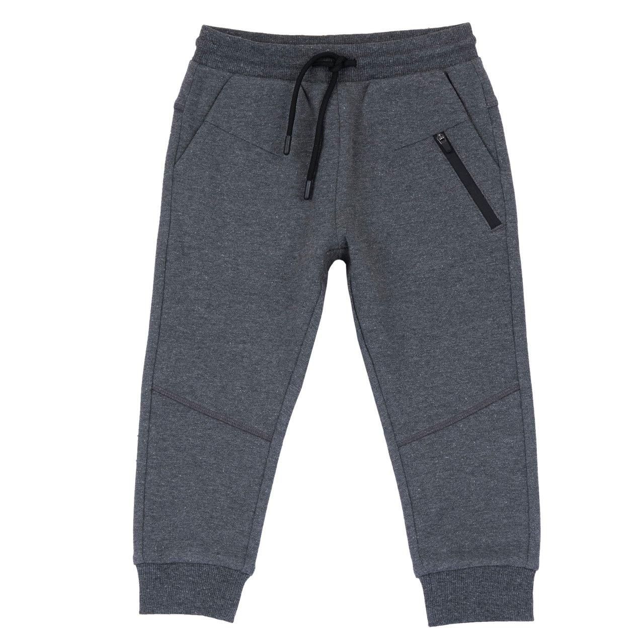 Pantaloni Lunghi | Chicco Pantaloni lunghi Chicco blu in cotone elasticizzato interlock, con vita elasticizzata e coulisse, vestibilità baggy e zip decorativa frontale. | Chicco